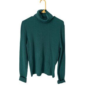 Gap Sweater Size XL Ribbed Turtleneck Long Sleeve Pullover Pine Green Comfort